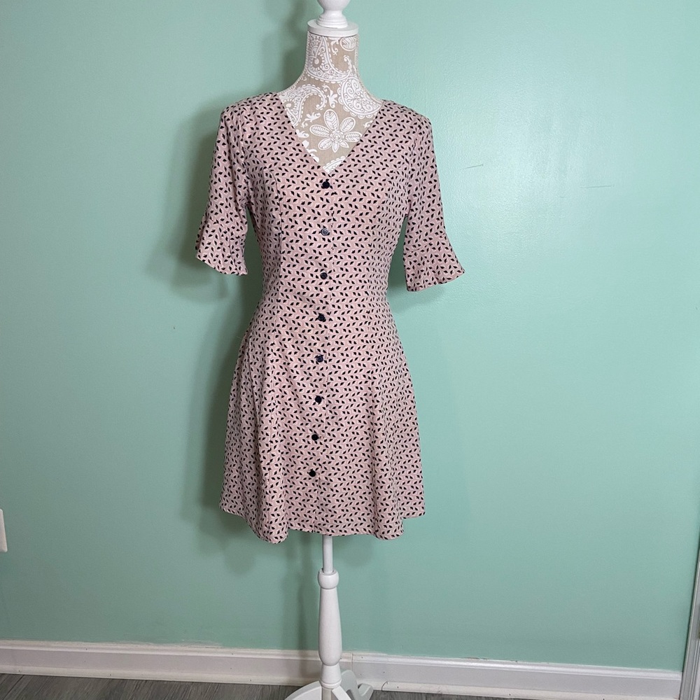 Pink and black summer dress